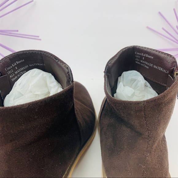 Seven7 Cisco Kid / Brown Bootie Side Zip Up - Picture 7 of 8